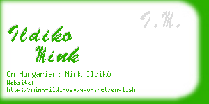 ildiko mink business card