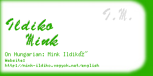 ildiko mink business card